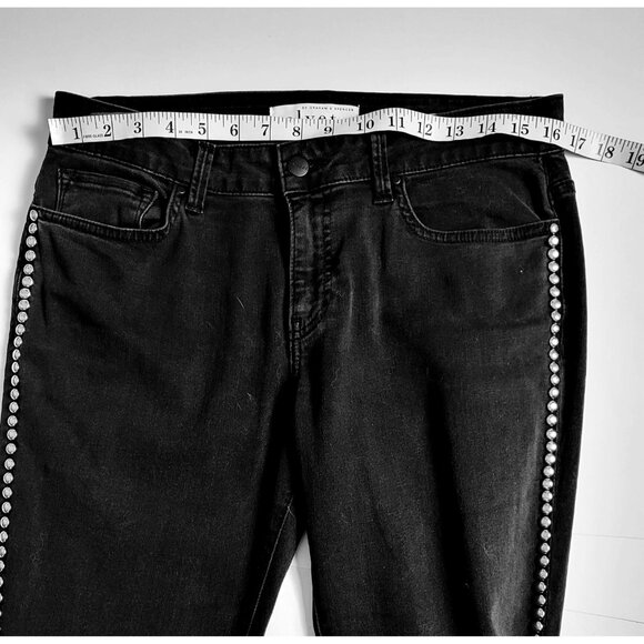 Velvet by Graham & Spencer Coal Black Studded Milla Jeans Size 28 - Picture 9 of 11